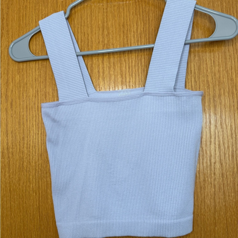 Women's Pale Purple/Blue Ribbed Tank Top